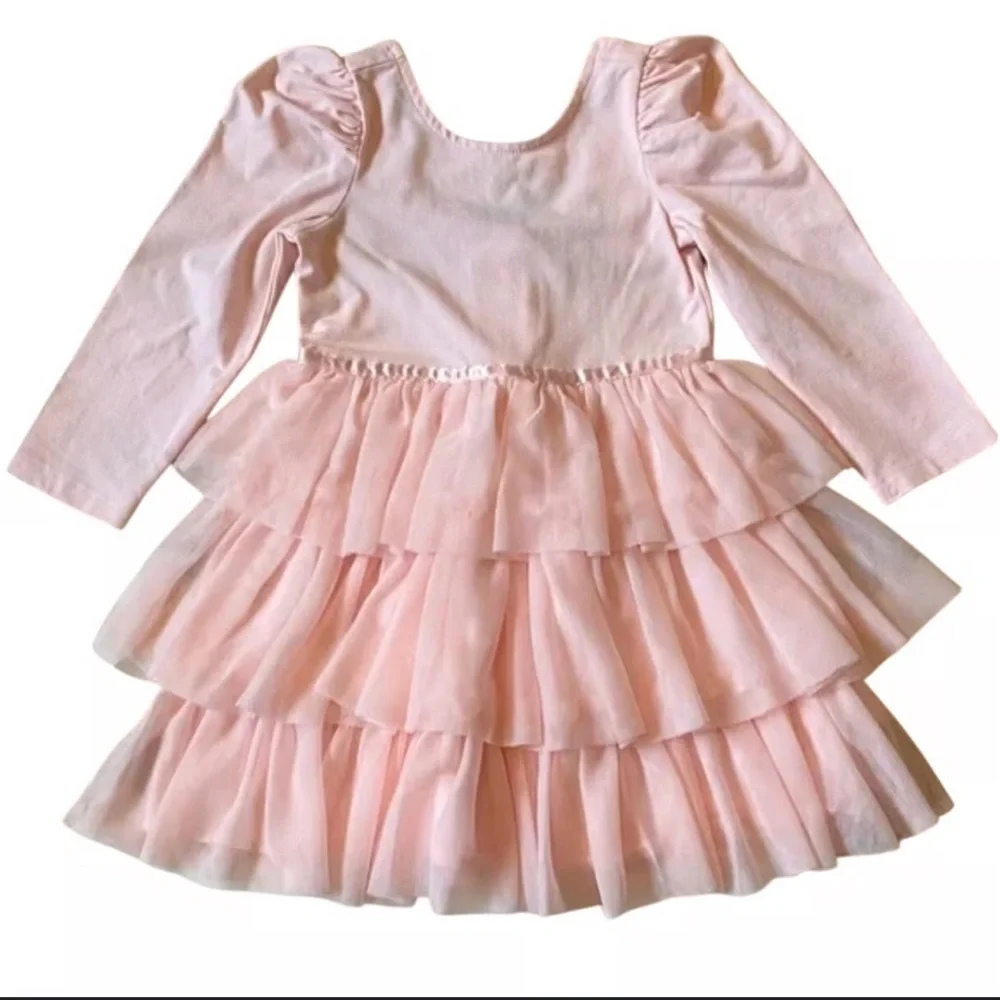 Janie and Jack Blush Tiered Tulle Dress - Picture 4 of 6